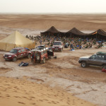 Amanecer en el campamento de las dunas de Chegaga