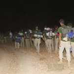 Marcha nocturna hacia el campamento en Immaouine